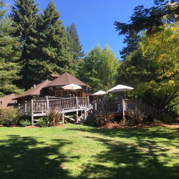 Fieldbrook Winery - Garden scene. - Wineries Near Me - McKinleyville, California