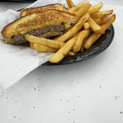 Burnham Drugs - Patty melt and fries!  Thursday special, husband's favorite!