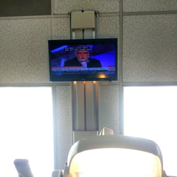 They Have Tvs On The Ceiling So You Can Watch Tv While Having Your