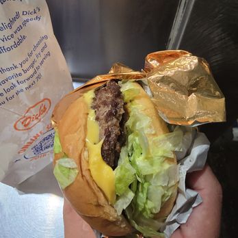 Dick's Drive-In - Pretty good burger. I appreciated the lettuce which isn't in a double double - Burgers Near Me - Seattle, Washington Dick's Drive-In - Pretty good burger. I appreciated the lettuce which isn't in a double double - Burgers Near Me - Seattle, Washington
