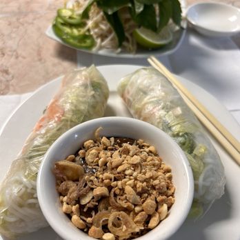 Pho Dai Loi - Shrimp spring rolls with peanut sauce. - Vietnamese Near Me - Forest Park, Georgia