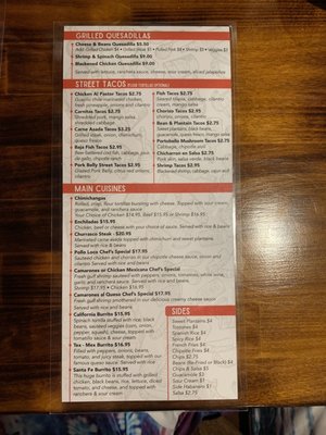 Menu photo 5 El Mexicano Tacos and Cantina Brookfield, CT