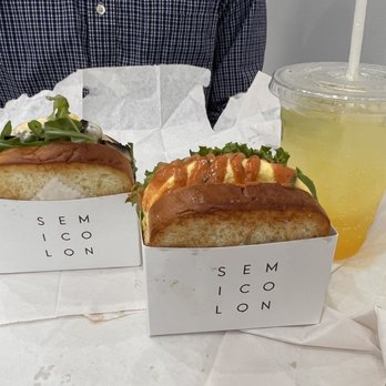 Semicolon Cafe - Shroom Sandwich (left), Avocado Sandwich (right) - Coffee & Tea Near Me - New York, New York