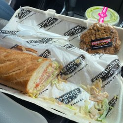 Large hook and ladder, with caramelized onions and chopped pickles, oatmeal raisin cookie. Also had a cup of chili :p