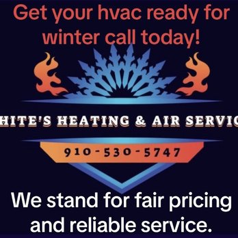 White’s Heating & Air - Call today we will treat you like family and keep you comfortable this winter! - Heating & Air Conditioning/HVAC Near Me White’s Heating & Air - Call today we will treat you like family and keep you comfortable this winter! - Heating & Air Conditioning/HVAC Near Me