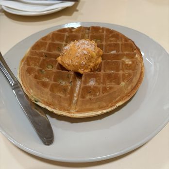 Agnes and Sherman - Scallion waffle - Diners Near Me - Houston, Texas Agnes and Sherman - Scallion waffle - Diners Near Me - Houston, Texas