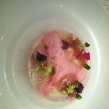 La Pergola - Fish marinated in white vinegar and pomegranate snow - Italian Near Me - Rome, RM La Pergola - Fish marinated in white vinegar and pomegranate snow - Italian Near Me - Rome, RM