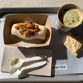 Eventide - Fenway - Brown butter lobster roll and clam chowder - Seafood Near Me - Boston, Massachusetts