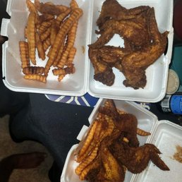 "Chicken wings with French fries" "Chicken wings with French fries"
