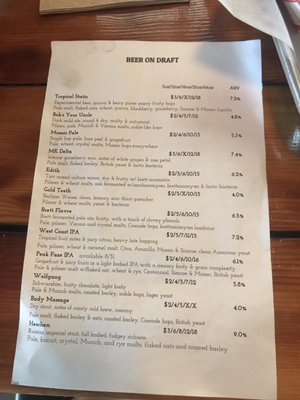 Menu photo 6 Standard Brewing Seattle, WA