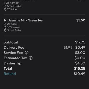 Ten Ren Tea - My correct door dash order - Bubble Tea Near Me - Cupertino, California Ten Ren Tea - My correct door dash order - Bubble Tea Near Me - Cupertino, California