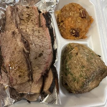 Papa Jack's BBQ - Brisket with smoked cabbage and sweet potato casserole. - Barbeque Near Me - Waco, Texas Papa Jack's BBQ - Brisket with smoked cabbage and sweet potato casserole. - Barbeque Near Me - Waco, Texas