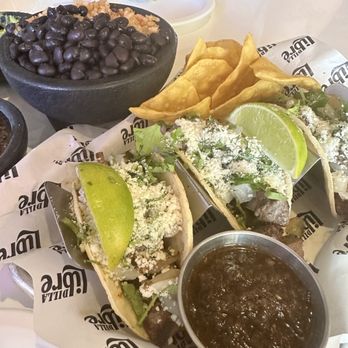 Dilla Libre Dos - Carne Asada Tacos with beans & rice - Mexican Near Me - Scottsdale, Arizona