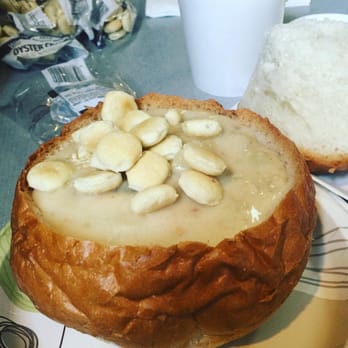 Gilbert's Chowder House - Fantastic Clam Chowder in a delicious Bread Bowl... Mouthwatering! - Seafood Near Me - Portland, Maine Gilbert's Chowder House - Fantastic Clam Chowder in a delicious Bread Bowl... Mouthwatering! - Seafood Near Me - Portland, Maine