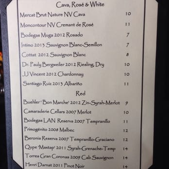 Costa Brava Bistro - Wine by the glass menu - Spanish Near Me - Bellaire, Texas