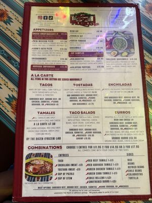 Menu photo 1 Los Dos Molinos Mesa, AZ