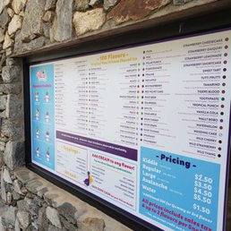 Menu board Menu board