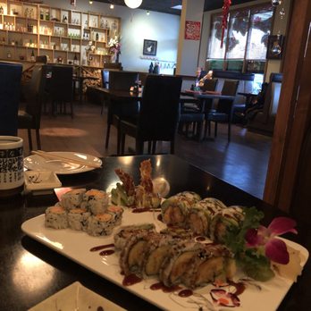 Yang's Asian Bistro - Sweet potato, coconut shrimp, spicy crunchy crab, and boston roll - Japanese Near Me - Latham, New York Yang's Asian Bistro - Sweet potato, coconut shrimp, spicy crunchy crab, and boston roll - Japanese Near Me - Latham, New York