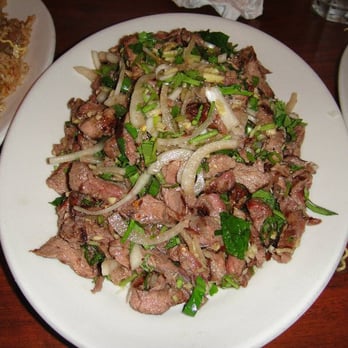 Viet-Thai - Num Nuar - Beef with chili paste, lime juice, leongrass, and onion. $10.50 tangy meaty minty and good! - Vietnamese Near Me - Lowell, Massachusetts Viet-Thai - Num Nuar - Beef with chili paste, lime juice, leongrass, and onion. $10.50 tangy meaty minty and good! - Vietnamese Near Me - Lowell, Massachusetts