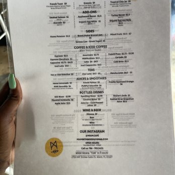 MIAM Cafe - Menu - Sandwiches Near Me - Miami, Florida