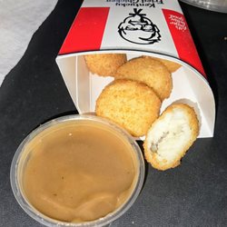 KFC - The new Mashed Potato Poppers. Comes w/ small side of gravy for dipping.