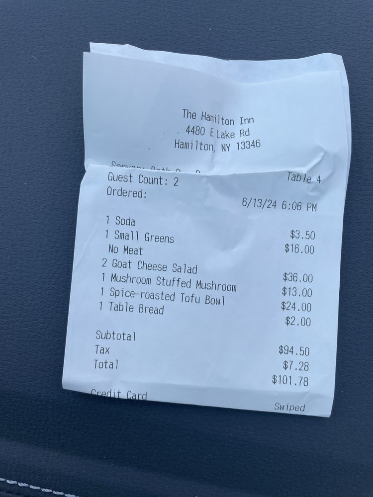 Food from Hamilton Inn