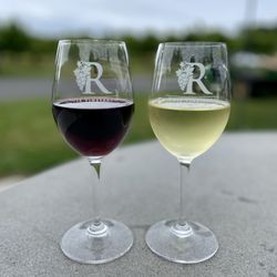 Rose Orchards - Glasses of "Pinotage" and "Symphony"