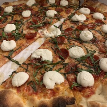 Pedroso's Pizza - basil, ricotta & pepperoni. about $28 with tip - Pizza Near Me - Austin, Texas Pedroso's Pizza - basil, ricotta & pepperoni. about $28 with tip - Pizza Near Me - Austin, Texas