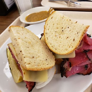 Shapiro's Delicatessen - The Pastrami on Rye with swiss cheese, onion and spicy mustard - Delis Near Me - Indianapolis, Indiana Shapiro's Delicatessen - The Pastrami on Rye with swiss cheese, onion and spicy mustard - Delis Near Me - Indianapolis, Indiana