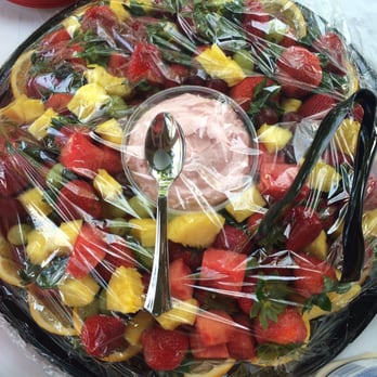 Jasmine Catering - Fruit plate/salad from Jasmine Catering. Still wrapped for safe keeping till we were ready to serve. - Caterers Near Me Jasmine Catering - Fruit plate/salad from Jasmine Catering. Still wrapped for safe keeping till we were ready to serve. - Caterers Near Me