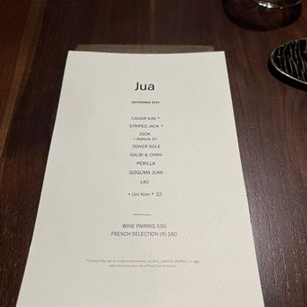 JUA - Menu - Korean Near Me - New York, New York JUA - Menu - Korean Near Me - New York, New York