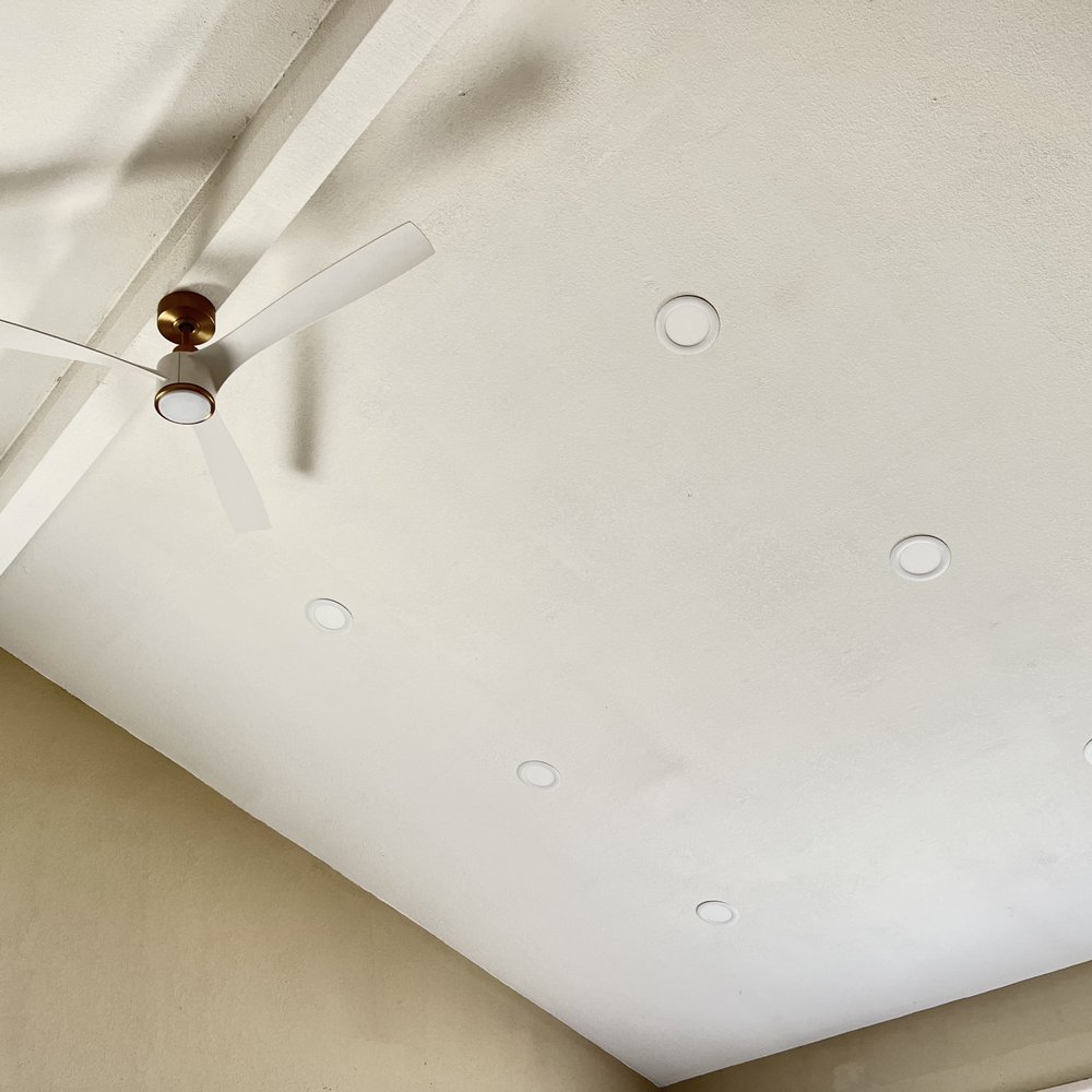 Add Bath - Master bedroom smart ceiling fan and dimmable LED ceiling lights installed. - General Contractors Near Me