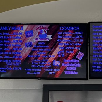 Pollos El Dorado - a menu for a restaurant - Mexican Near Me - Las Vegas, Nevada