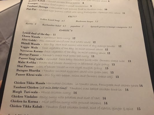 Menu photo 6 Rangoli India Restaurant San Jose, CA
