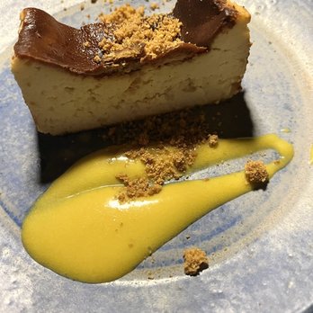 kodo - sake-kasu cheesecake... the little passion fruit sauce wasn't enough to offset how dry & bland the cake was - Cocktail Bars Near Me - Los Angeles, California kodo - sake-kasu cheesecake... the little passion fruit sauce wasn't enough to offset how dry & bland the cake was - Cocktail Bars Near Me - Los Angeles, California