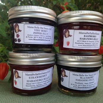 Mama Bella Hot Sauce - Our 4 oz pepper jelly variety set available on our website: MamaBellaHotSauce.com - Specialty Food Near Me - Yuma, Arizona Mama Bella Hot Sauce - Our 4 oz pepper jelly variety set available on our website: MamaBellaHotSauce.com - Specialty Food Near Me - Yuma, Arizona