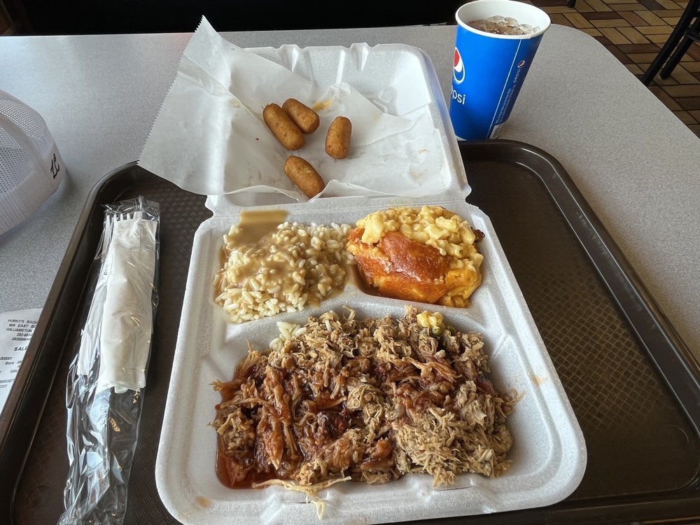 PORKY’S BACKYARD BBQ Updated August 2024 805 East Blvd, Williamston, North Carolina