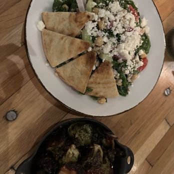 District 118 Kitchen and Bar - fattoush salad and brussels - New American Near Me - Newton, Massachusetts