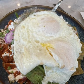 Bandoleros Cafe - I put my eggs on my chilaquiles - Mexican Near Me - Cypress, California