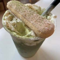 Matcha tiramisu latte Matcha tiramisu latte