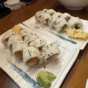 Ten Gu Ramen - Salmon roll and Philadelphia roll - Japanese Near Me - Fresno, California Ten Gu Ramen - Salmon roll and Philadelphia roll - Japanese Near Me - Fresno, California