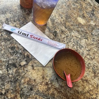Umi Sushi - Miso soup, oolong tea. - Sushi Bars Near Me - Vacaville, California Umi Sushi - Miso soup, oolong tea. - Sushi Bars Near Me - Vacaville, California