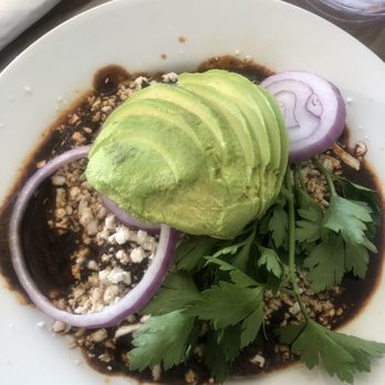 La Tortuga - Mole for breakfast! Added mushrooms and avocado - Mexican Near Me - Seaside, California La Tortuga - Mole for breakfast! Added mushrooms and avocado - Mexican Near Me - Seaside, California