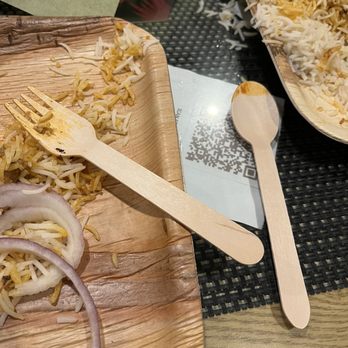 Royal Biryani House - Wooden or bamboo cutlery. - Indian Near Me - Bothell, Washington Royal Biryani House - Wooden or bamboo cutlery. - Indian Near Me - Bothell, Washington