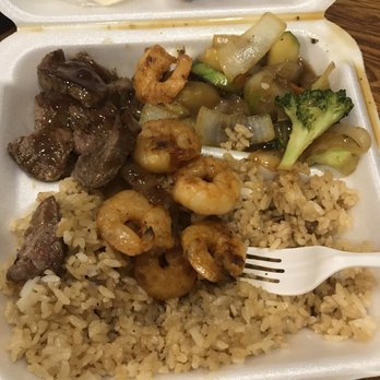 Hibachi Express - a close up of a meal in a styrofoam container - Japanese Near Me - Columbia, South Carolina