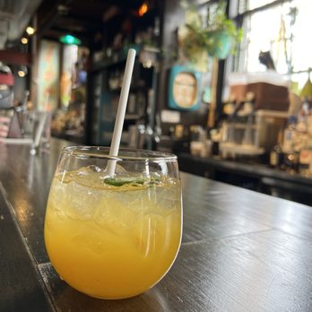 Troop PVD - a drink in a glass on a bar - New American Near Me - Providence, Rhode Island