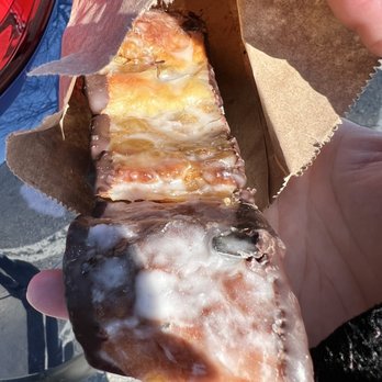 Bavarian Bakery - A Striezel stick with marzipan and dipped in chocolate - Bakeries Near Me - Leavenworth, Washington Bavarian Bakery - A Striezel stick with marzipan and dipped in chocolate - Bakeries Near Me - Leavenworth, Washington