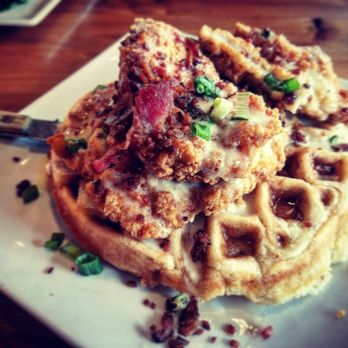 Maggie McFly's - Mason's maple chicken and waffles - New American Near Me - Virginia Beach, Virginia