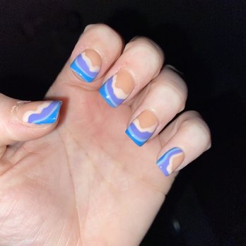 Stella Nails And Spa - And this is what I got... the nail length is uneven, and the line work is tragic. - Nail Salons Near Me - Wichita, Kansas