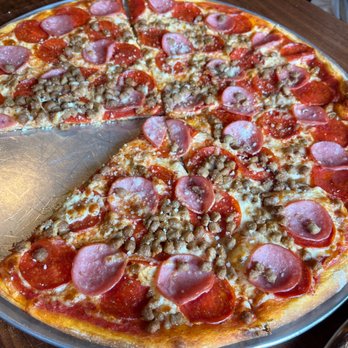 Joe's Pizza & Pasta - Large Meat Lover's, so good...... - Italian Near Me - Amarillo, Texas